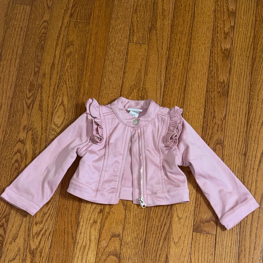 Little Lass Pink Ruffle Blazer